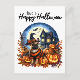 Have a Happy Halloween Cute French Bulldog Postcard