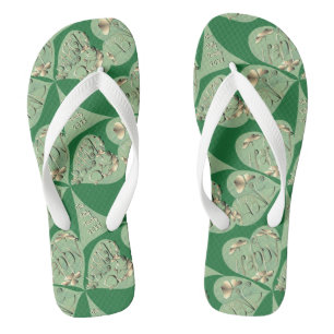 "Have a Happy St. Patrick's Day" Shamrocks Jandals