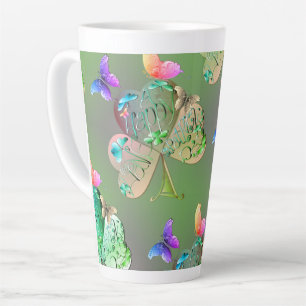 "Have a Happy St. Patrick's" Shamrocks    Latte Mug