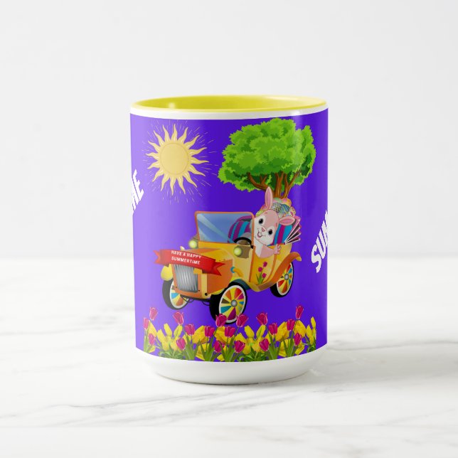 Have A Happy Summertime Two Tone Coffee Mug (Center)