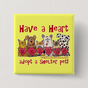 Have a Heart 15 Cm Square Badge