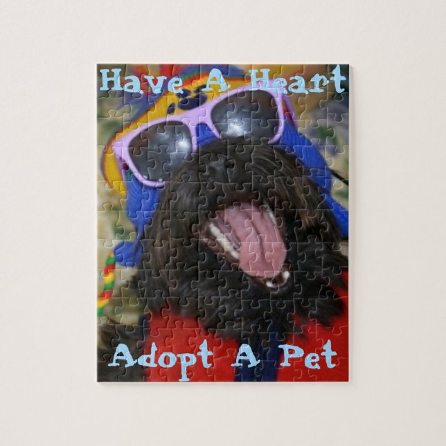 Have A Heart.  Adopt A Pet. Jigsaw Puzzle (Vertical)