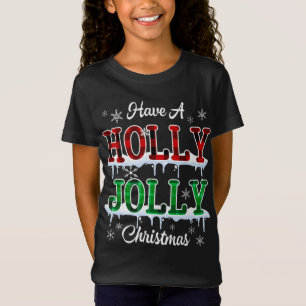 Have A Holly Christmas Jolly Xmas Rainbow Buffalo T-Shirt