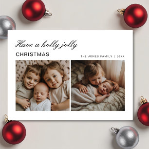 Have a Holly Jolly Christmas 2photo Family card