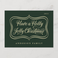 Have a Holly Jolly Christmas Classic Gold Frame