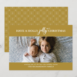 HAVE A HOLLY JOLLY CHRISTMAS FLAT PHOTO HOLIDAY CARD