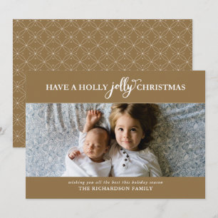HAVE A HOLLY JOLLY CHRISTMAS FLAT PHOTO HOLIDAY CARD