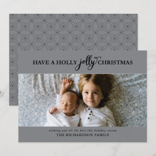 HAVE A HOLLY JOLLY CHRISTMAS FLAT PHOTO HOLIDAY CARD