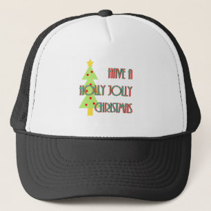 have a holly jolly christmas mid century modern trucker hat