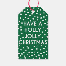 Have A Holly Jolly Christmas Polka Dot Gift Tag
