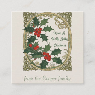 Have A Holly Jolly Christmas Vintage Vibe Enclosure Card