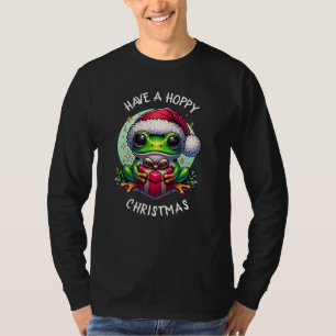 Have a Hoppy Christmas   Frog Pun T-Shirt