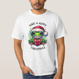 Have a Hoppy Christmas   Frog Pun T-Shirt