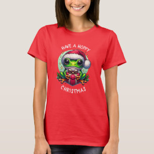 Have a Hoppy Christmas Frog Pun T-Shirt