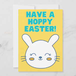 Have a Hoppy Easter Funny Humourous Bunny Rabbit Holiday Card