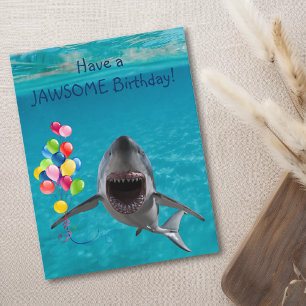 Have a Jawsome Birthday Shark Card