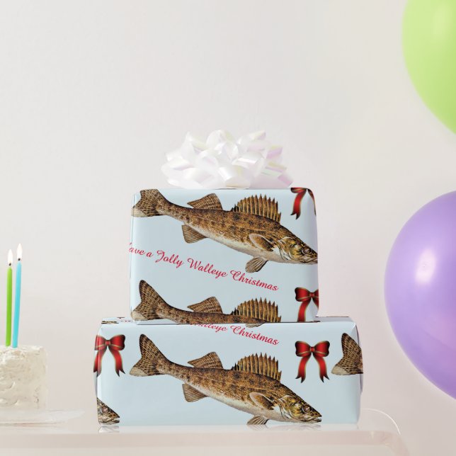 "Have a Jolly Walleye Christmas" Wrapping Paper (Party Gifts)