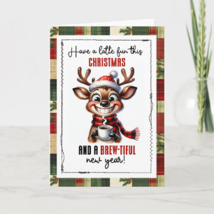 Have a Latte Fun This Christmas Reindeer Card