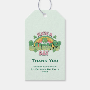 Have a Lucky Day Retro Typography Gift Tags