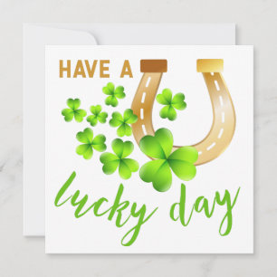 Have a Lucky Day // Shamrock St Patrick's Day Card