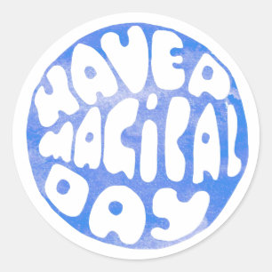 Have a Magical Day - Cute Kids  Classic Round Sticker
