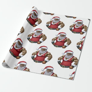 Have A Melanin Christmas Black Santa Claus Wrapping Paper