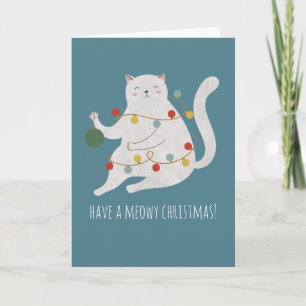 Have a Meowy Christmas Customisable Card
