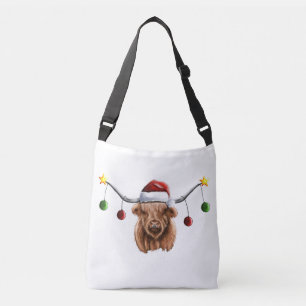 Have a Merry Hielan Coo Christmas Key Ring Crossbody Bag