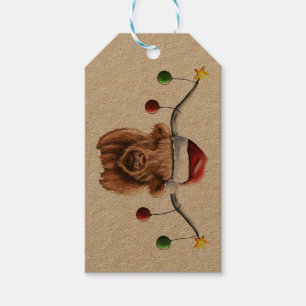 Have a Merry Hielan Coo Christmas Key Ring Gift Tags