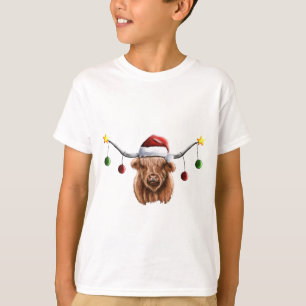 Have a Merry Hielan Coo Christmas Key Ring T-Shirt