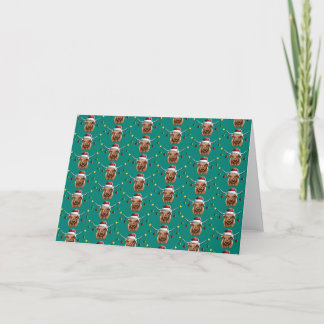 Have a Merry Hielan Coo Christmas Thank You Card