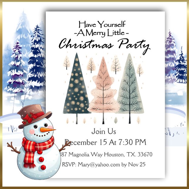 Have A Merry Little Christmas Boho Party Invitation (Creator Uploaded)