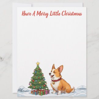 Have A Merry Little Christmas - Corgi Custom Letterhead