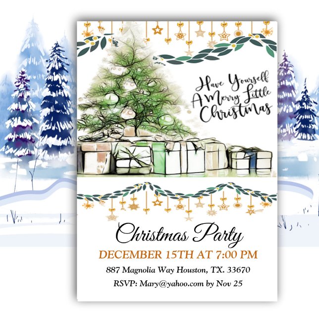 Have A Merry Little Christmas Party  Invitation (Creator Uploaded)