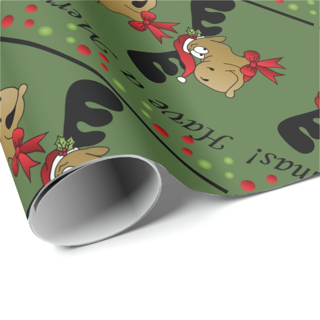 Have a Merry Moosemas | Christmas Wrapping Paper (Roll Corner)
