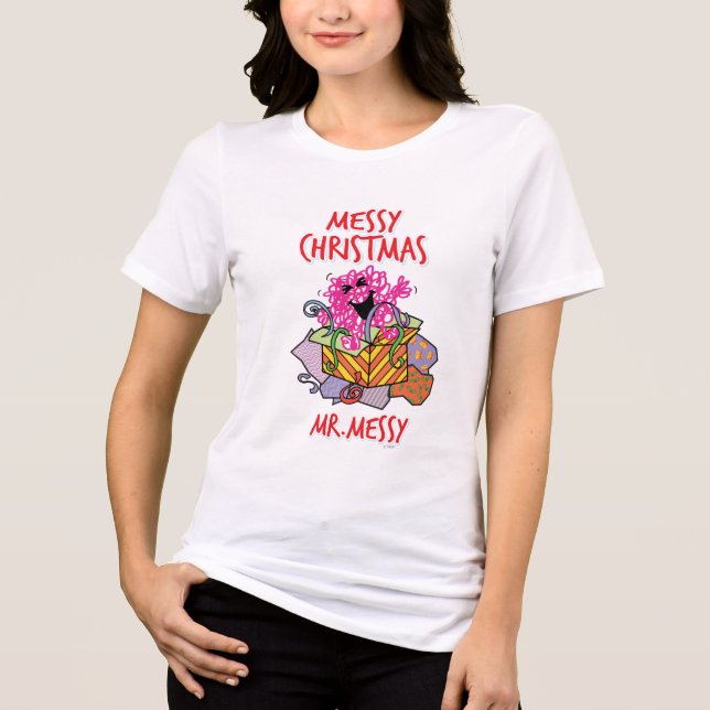 Have A Messy Christmas Tri-Blend Shirt (Front)