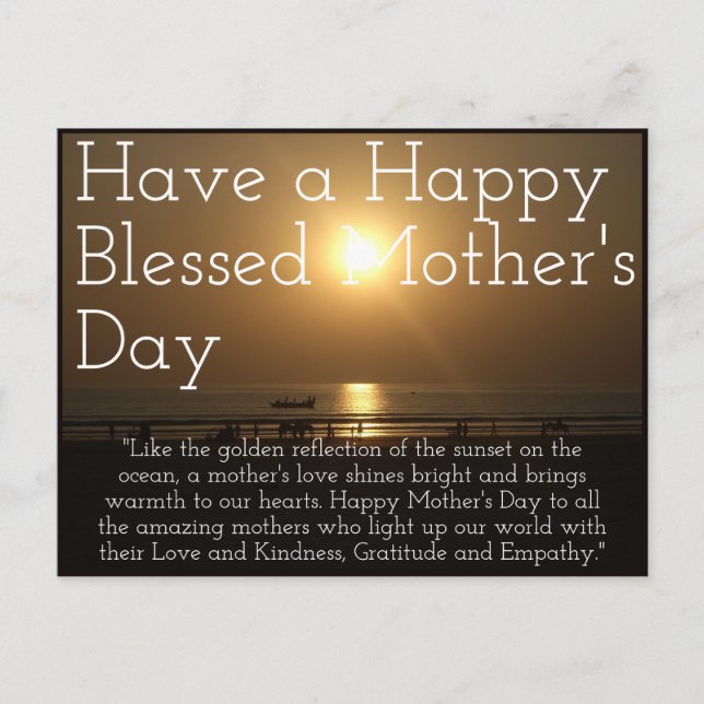 Have a Nice Blessed Lovely Happy Mothers Day Postcard (Front)