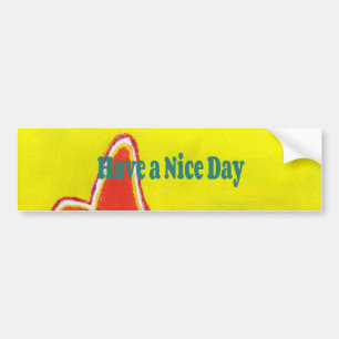 Have a Nice Day & a Better Night Oil Painting Art  Bumper Sticker