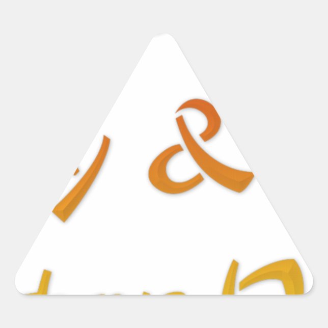 Have a Nice Day & A Better Night Text Art Design Triangle Sticker (Front)