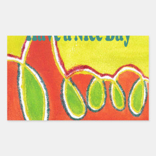 Have a Nice Day & a Better Night with gratitude Rectangular Sticker