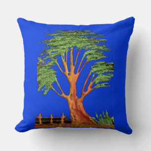 Have a Nice Day African ECO Blue Sky Acacia Tree Cushion