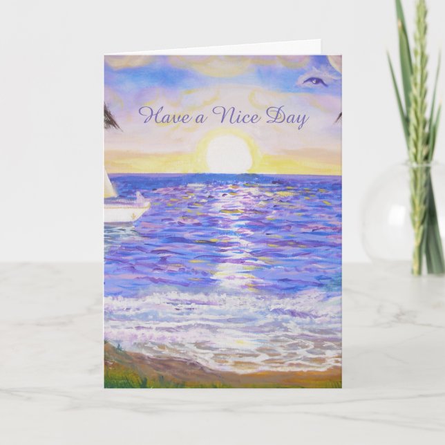 Have a Nice Day Beach Card (Front)