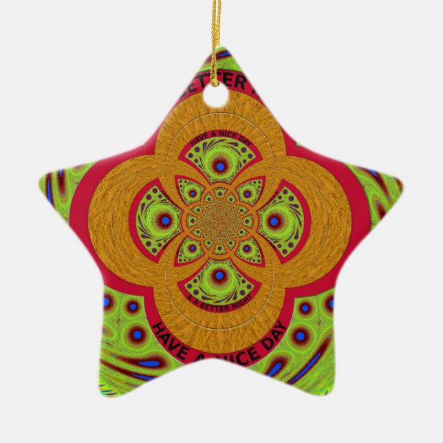 Have a Nice Day Ceramic Tree Decoration (Front)