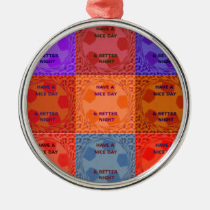 Have a Nice Day colours Metal Tree Decoration