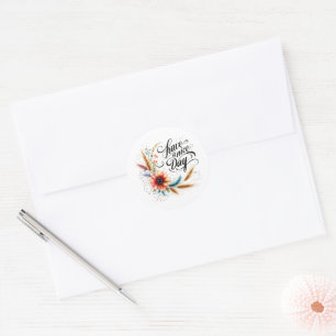 Have a Nice day floral Classic Round Sticker