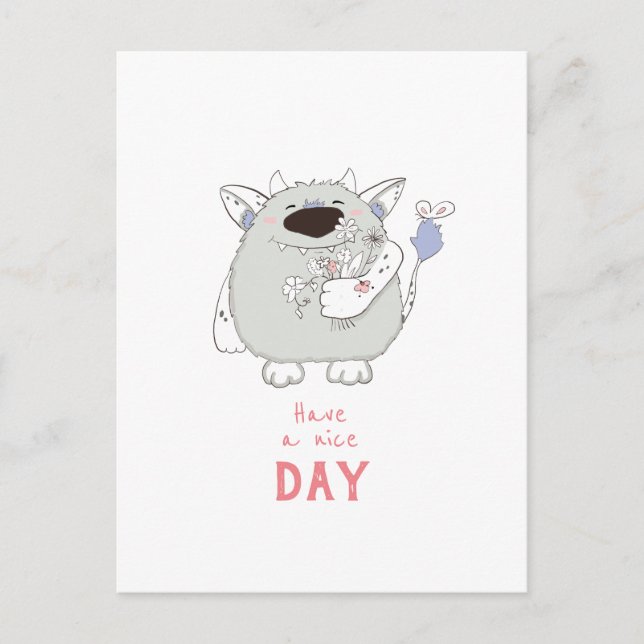 Have A Nice Day / Funny Monster Postcard (Front)