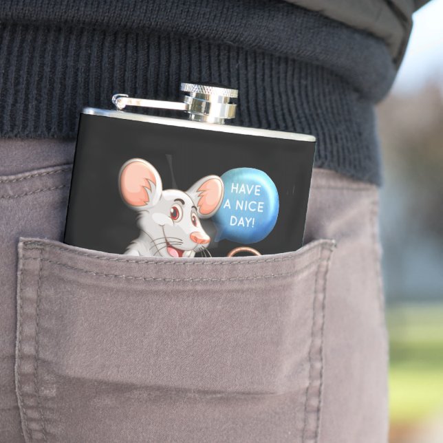Have A Nice Day Hip Flask (In Situ)