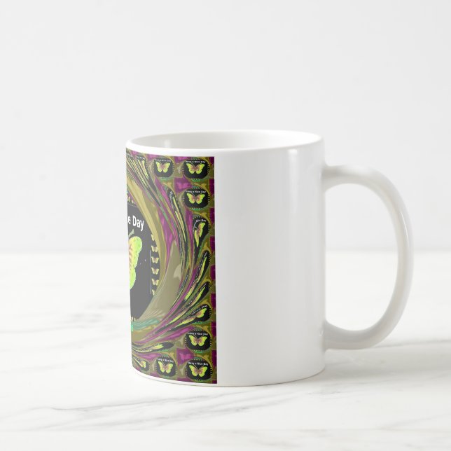 Have a Nice Day: Lovely infinity butterflies art  Coffee Mug (Right)