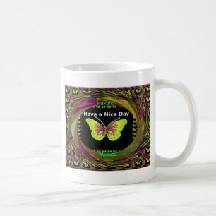 Have a Nice Day: Lovely infinity butterflies art Coffee Mug