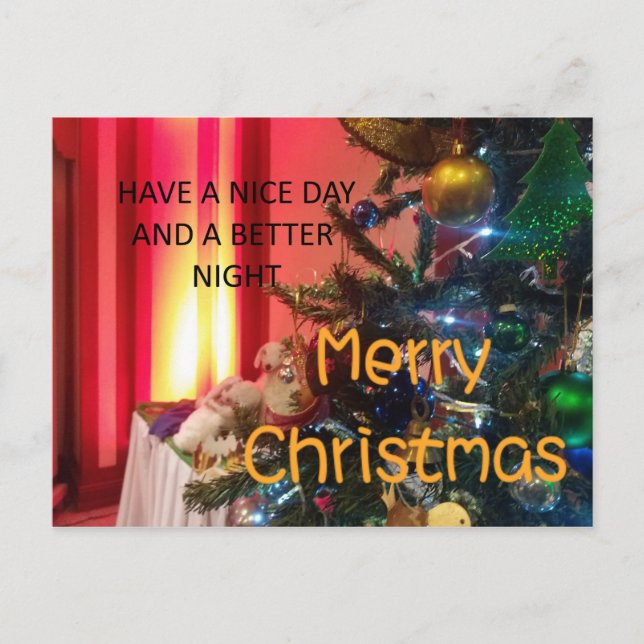 Have a Nice Day Merry Christmas & a Happy New Year Holiday Postcard (Front)